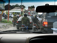 Ubiquitous traffic in Kuta/Legian area
